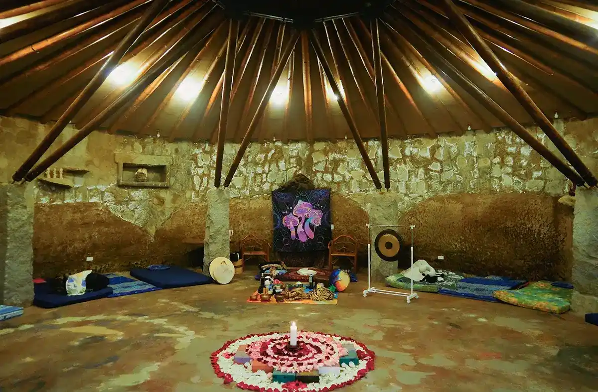 Safe and sacred space for psilocybin journeys